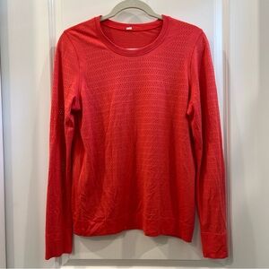 lululemon athletica Vibrant Red Long Sleeve Top